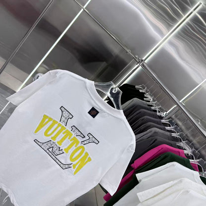 260323 New high-quality simple embroidery design T-shirt