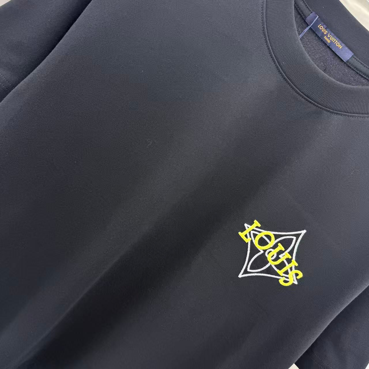 260323 New high-quality simple embroidery design T-shirt