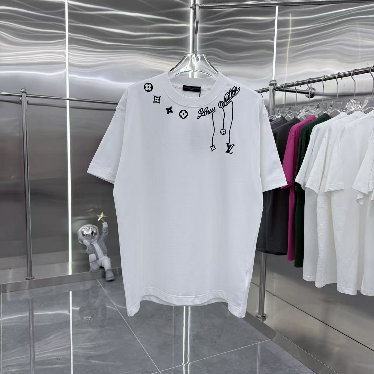 260323 New high-quality night-time illuminated fabric T-shirt