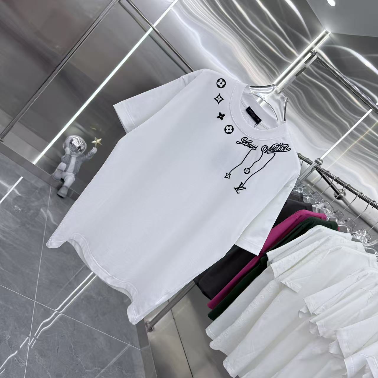 260323 New high-quality night-time illuminated fabric T-shirt