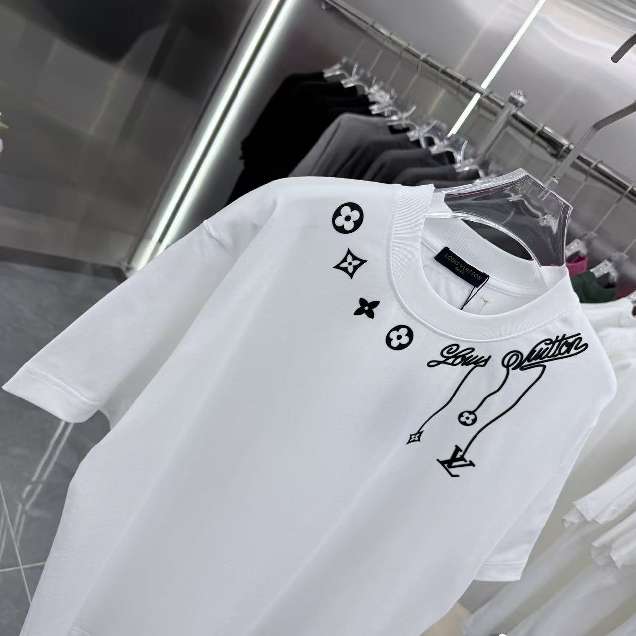 260323 New high-quality night-time illuminated fabric T-shirt