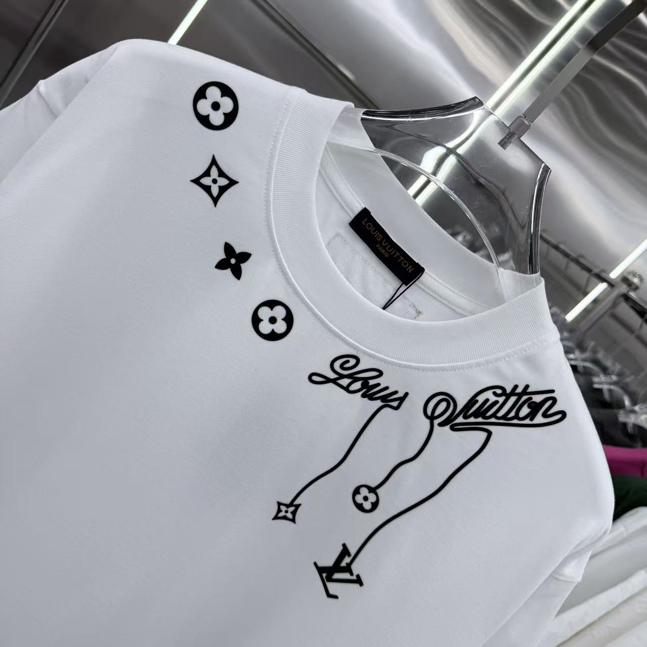 260323 New high-quality night-time illuminated fabric T-shirt