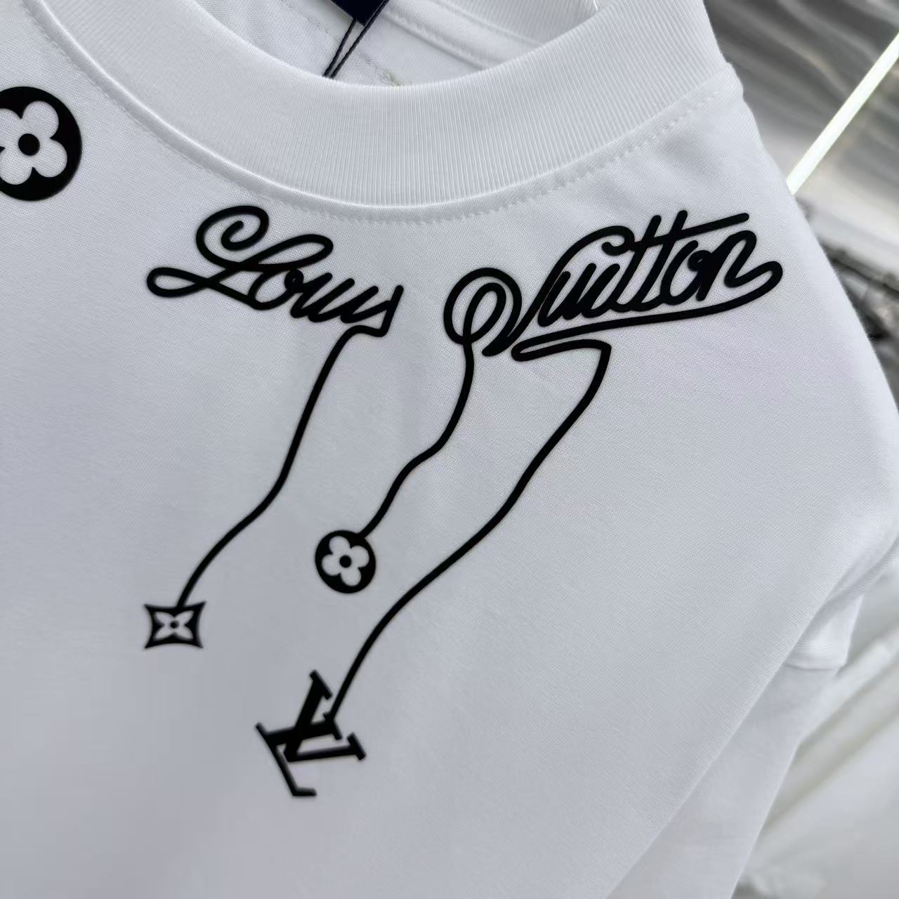 260323 New high-quality night-time illuminated fabric T-shirt