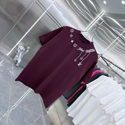 260323 New high-quality night-time illuminated fabric T-shirt