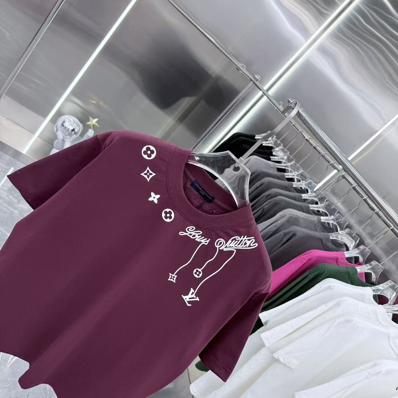 260323 New high-quality night-time illuminated fabric T-shirt