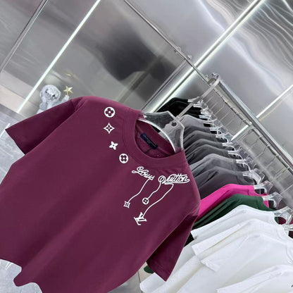 260323 New high-quality night-time illuminated fabric T-shirt