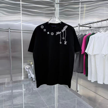 260323 New high-quality night-time illuminated fabric T-shirt