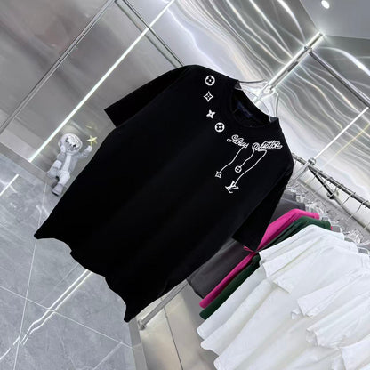 260323 New high-quality night-time illuminated fabric T-shirt