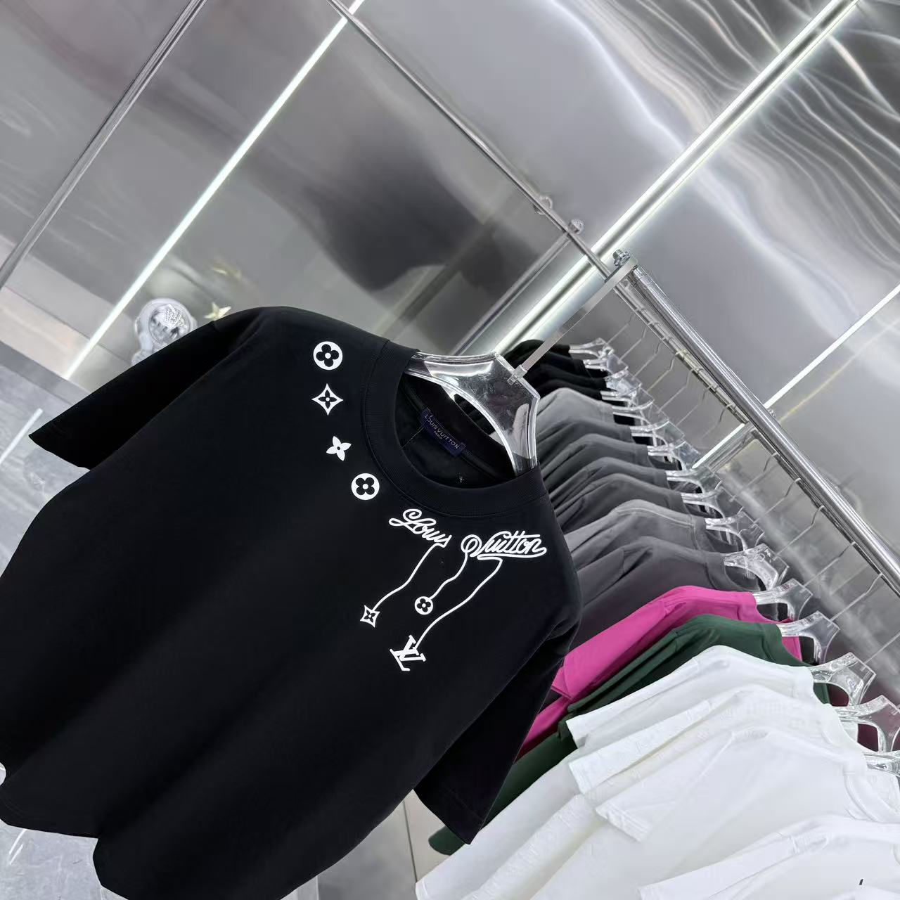 260323 New high-quality night-time illuminated fabric T-shirt
