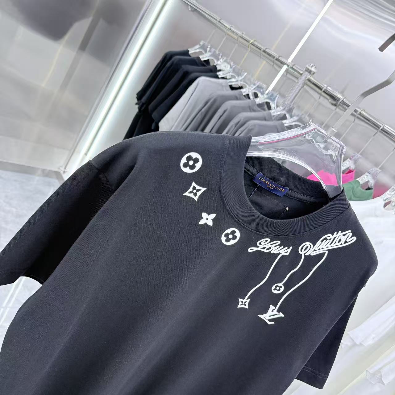 260323 New high-quality night-time illuminated fabric T-shirt