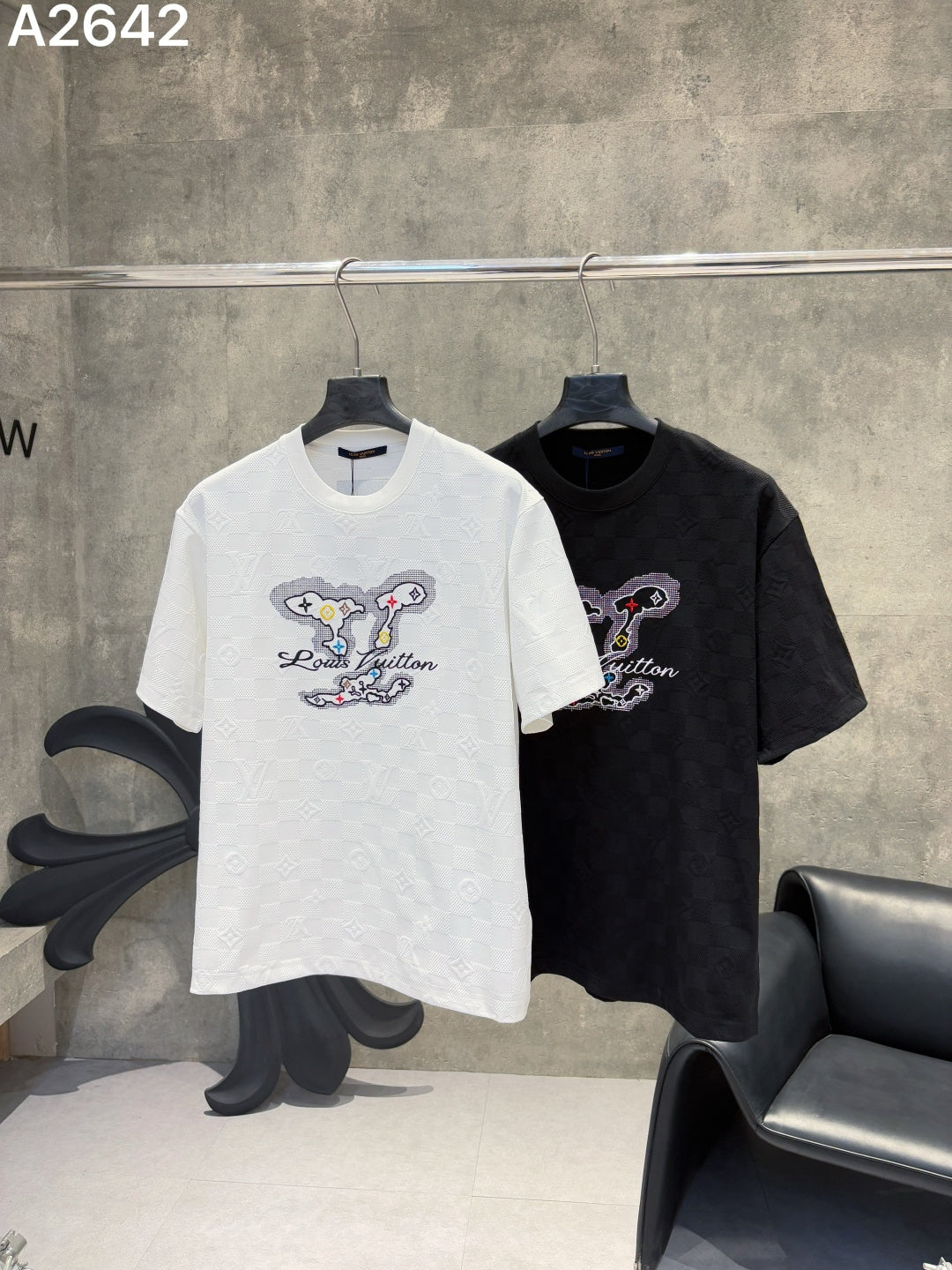 260323 New high-quality custom jacquard fabric embroidered T-shirt