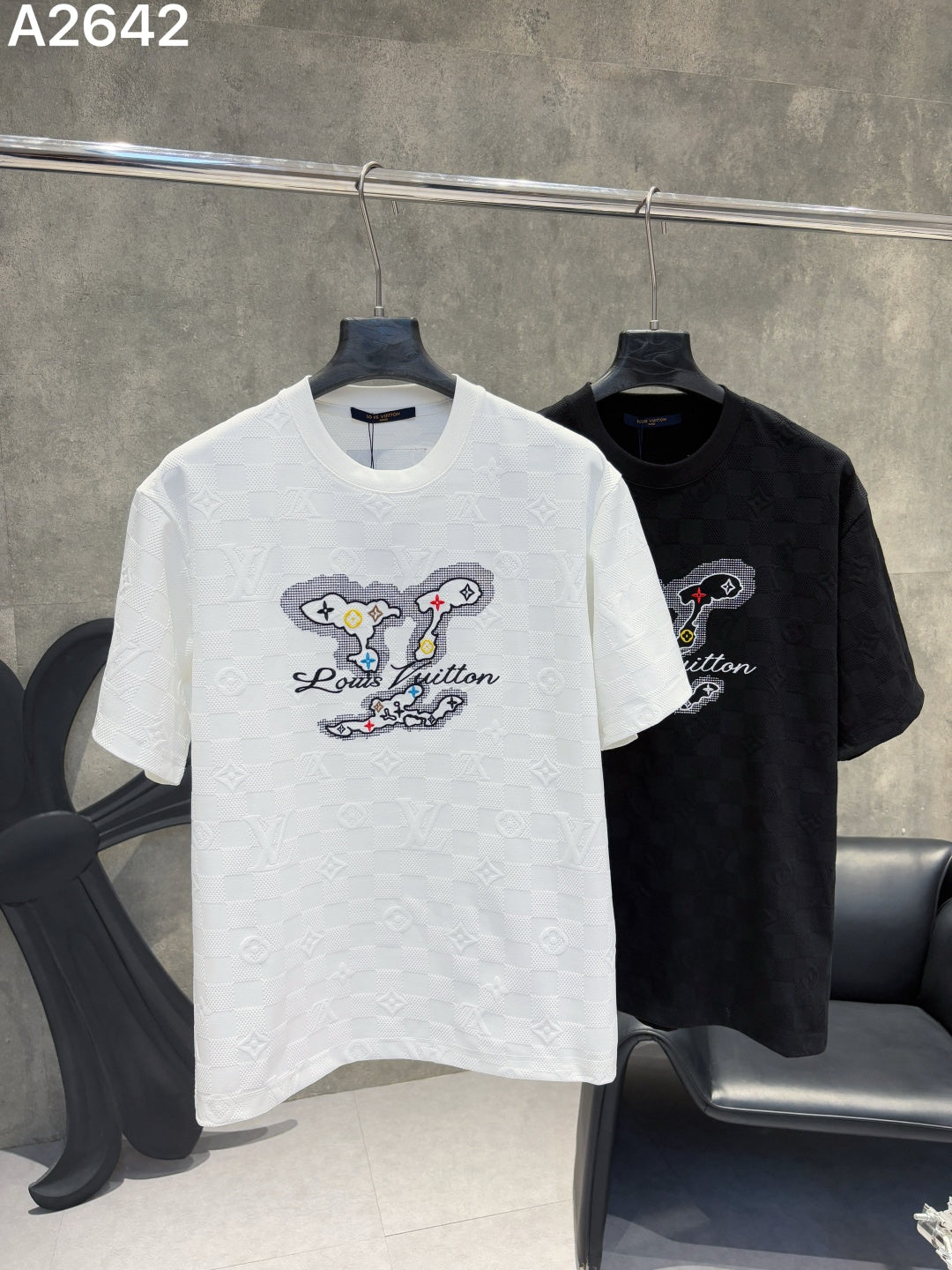 260323 New high-quality custom jacquard fabric embroidered T-shirt