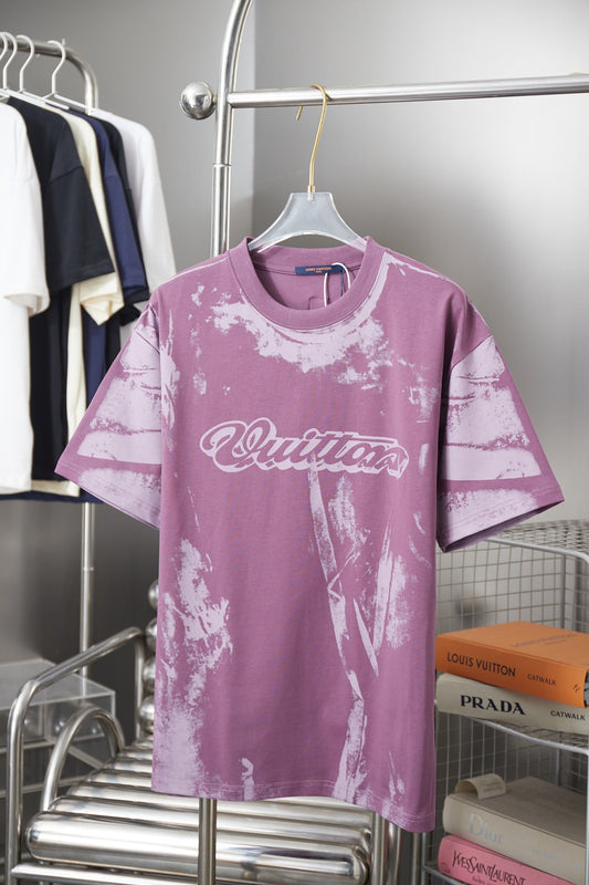 260323 New high-quality graffiti-overprinted print T-shirt