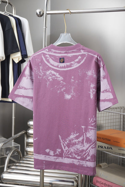 260323 New high-quality graffiti-overprinted print T-shirt