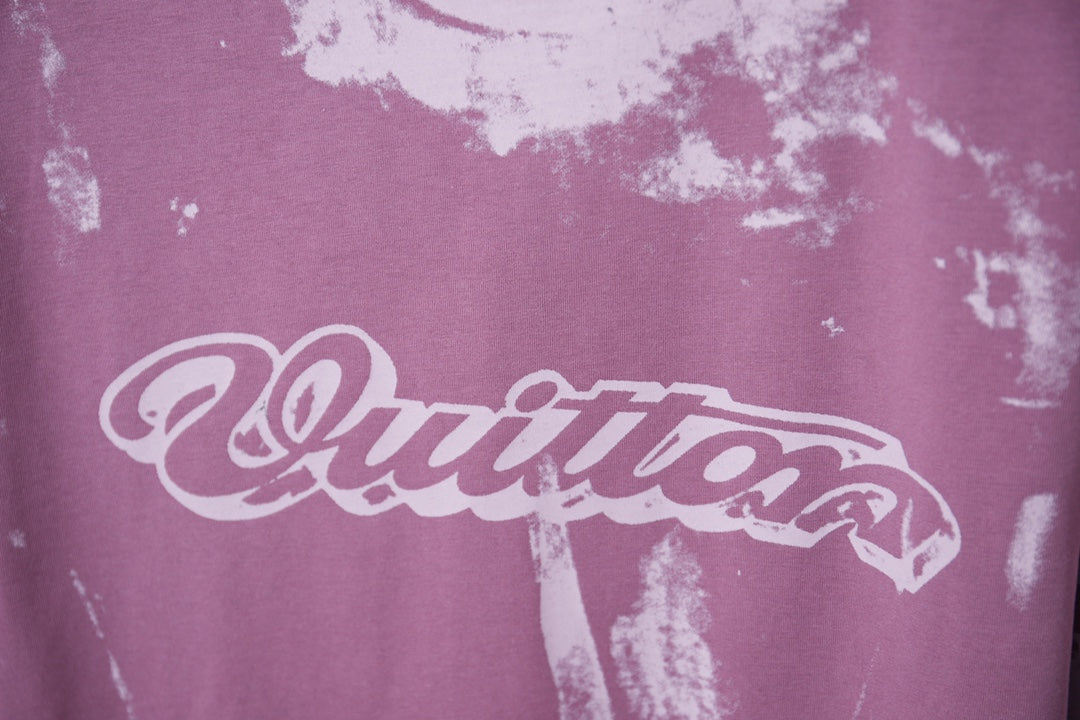 260323 New high-quality graffiti-overprinted print T-shirt