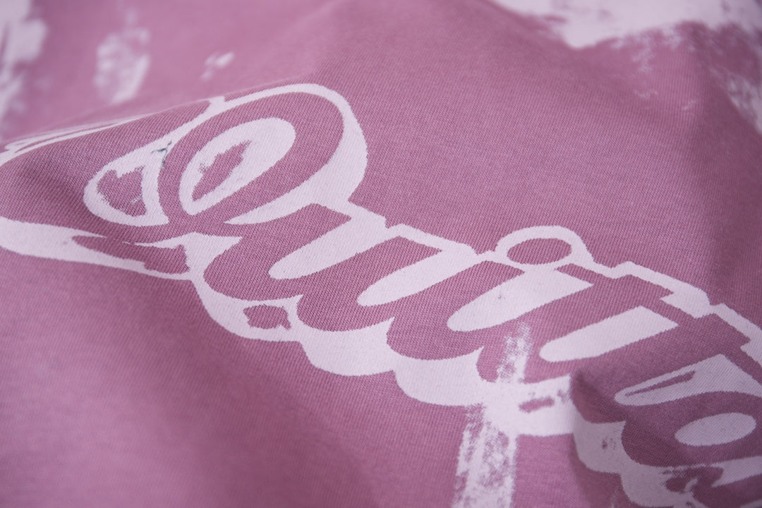 260323 New high-quality graffiti-overprinted print T-shirt