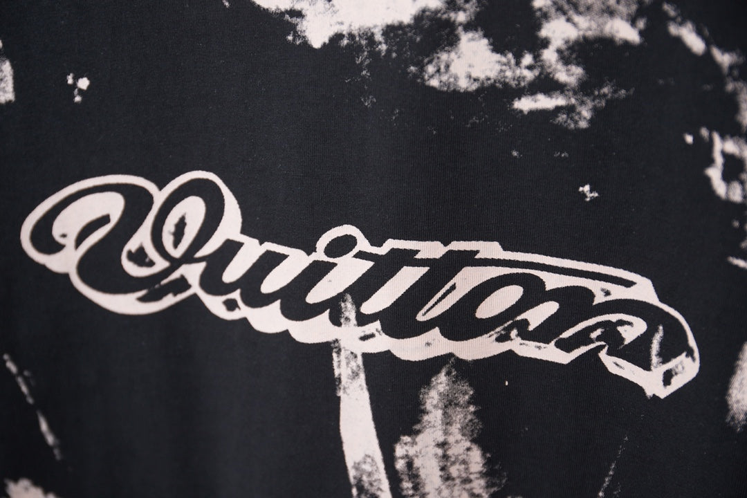 260323 New high-quality graffiti-overprinted print T-shirt