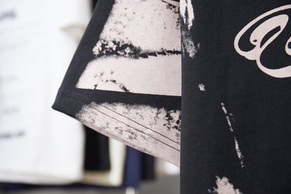 260323 New high-quality graffiti-overprinted print T-shirt