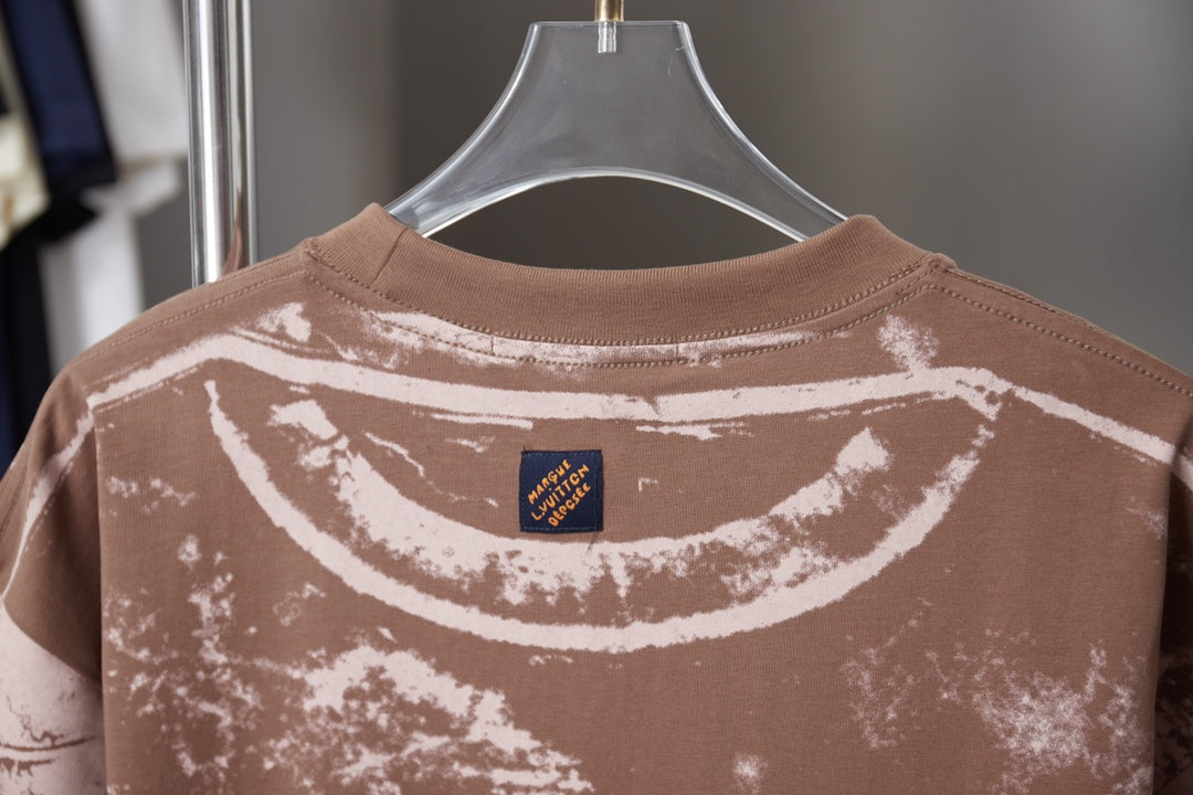 260323 New high-quality graffiti-overprinted print T-shirt