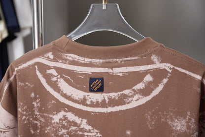 260323 New high-quality graffiti-overprinted print T-shirt