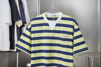 260323 New high-quality striped plain weave t-shirt