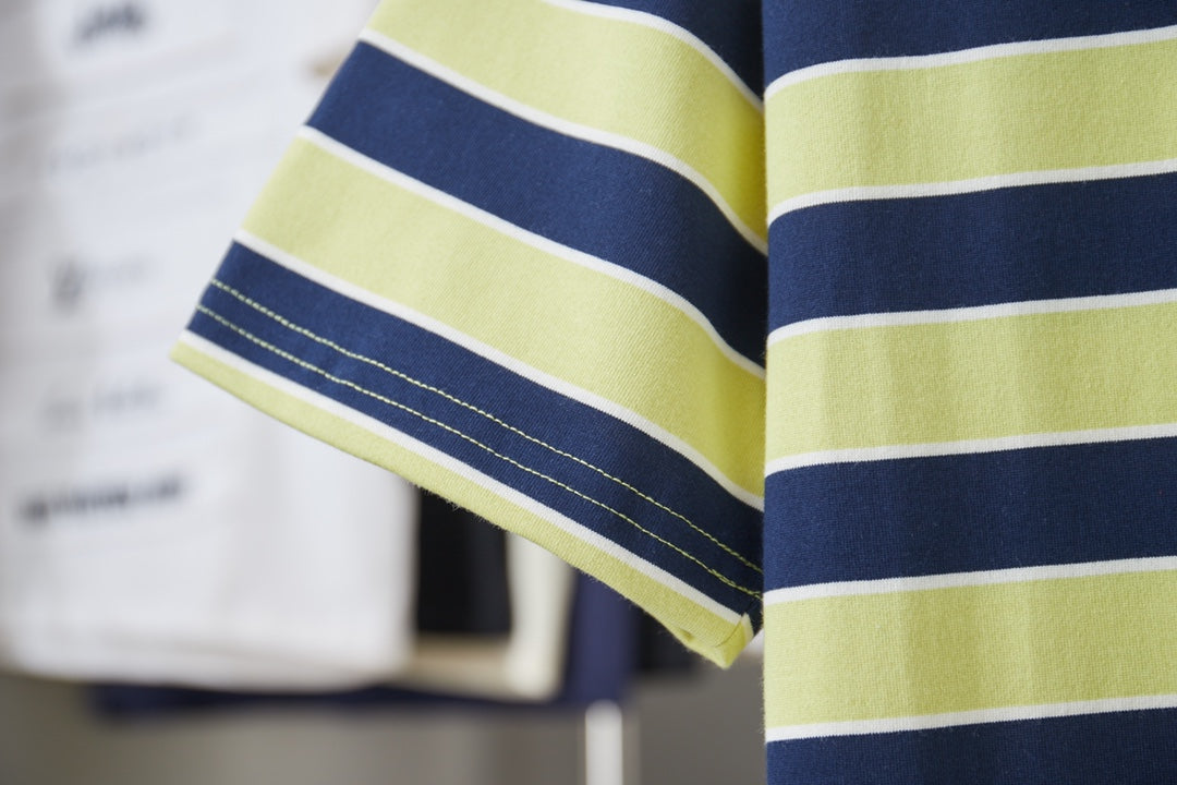 260323 New high-quality striped plain weave t-shirt
