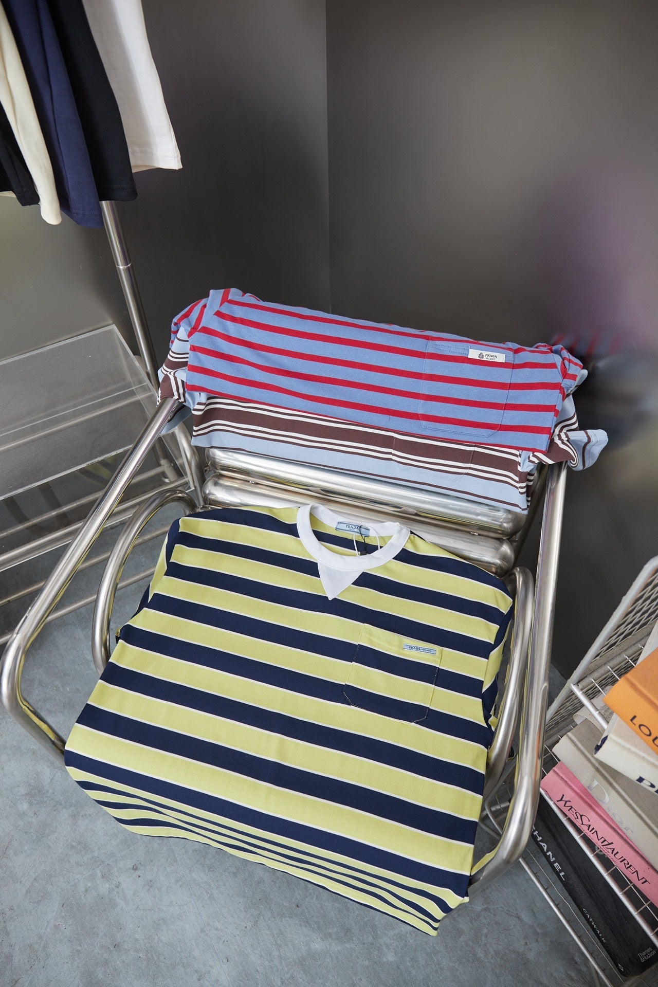 260323 New high-quality striped plain weave t-shirt