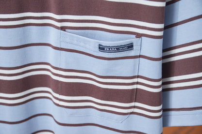 260323 New high-quality striped plain weave t-shirt