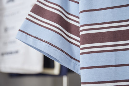 260323 New high-quality striped plain weave t-shirt