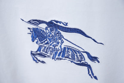 260323 New high-quality horse logo embroidered T-shirt