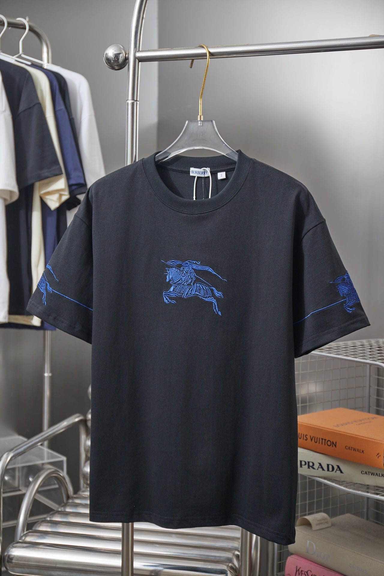 260323 New high-quality horse logo embroidered T-shirt