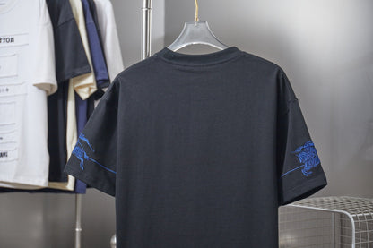 260323 New high-quality horse logo embroidered T-shirt