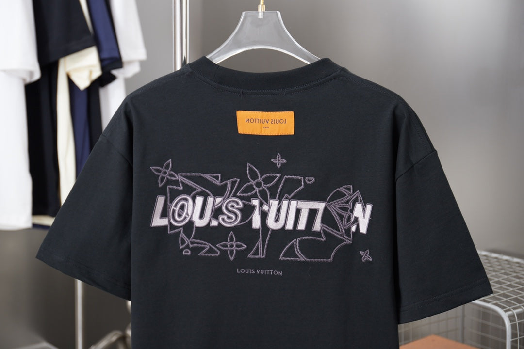 260323 New high-quality, feature-rich patchwork embroidered T-shirt