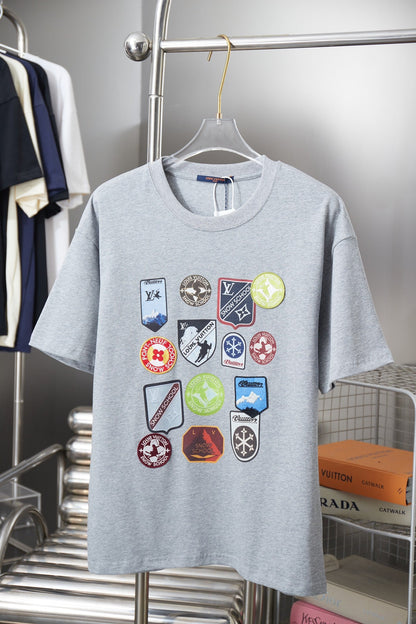 260323 New high-quality patch micro-logo T-shirt