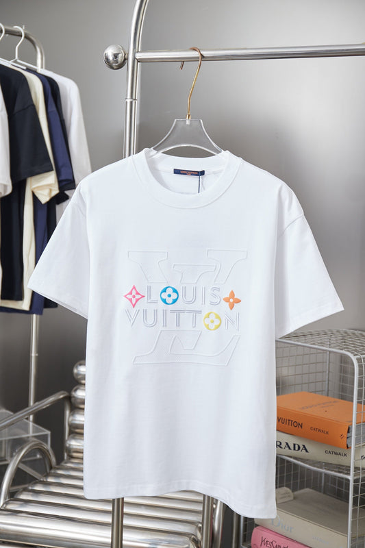 260323 New high-quality stitched hollow embroidery short-sleeved shirt