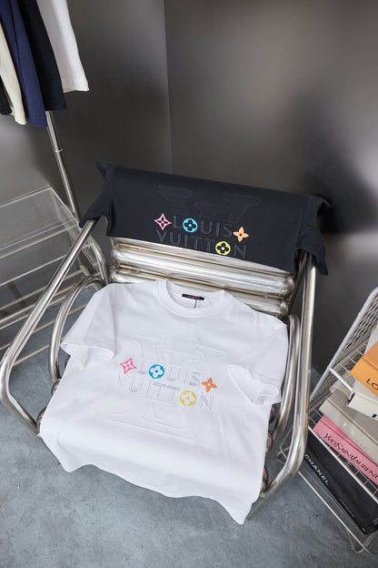260323 New high-quality stitched hollow embroidery short-sleeved shirt