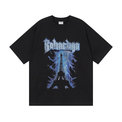 260323 New high-quality iron tower direct-printed T-shirt