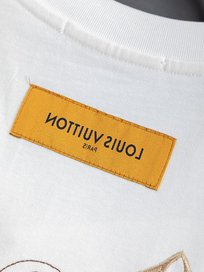 260415 New high-quality small logo embroidered simple T-shirt