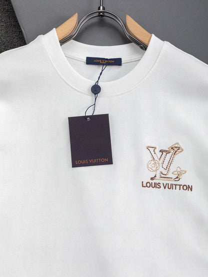 260415 New high-quality small logo embroidered simple T-shirt