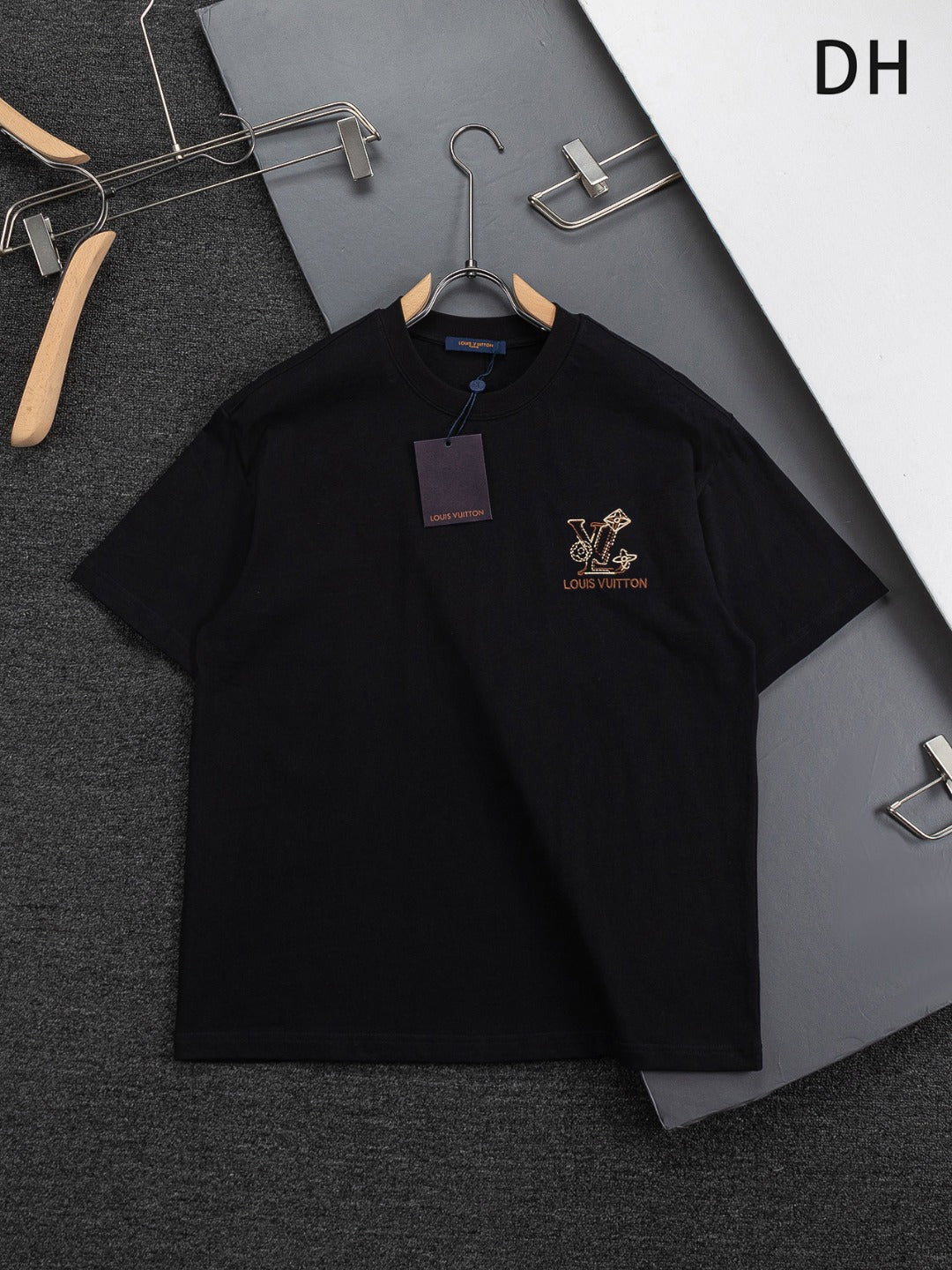 260415 New high-quality small logo embroidered simple T-shirt