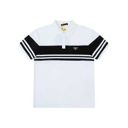 260415 New high-quality gradient collar polo shirt