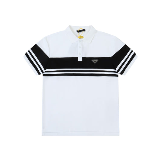 260415 New high-quality gradient collar polo shirt