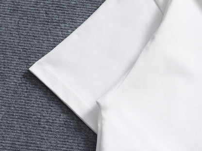 260415 New high-quality striped-neck simple T-shirt