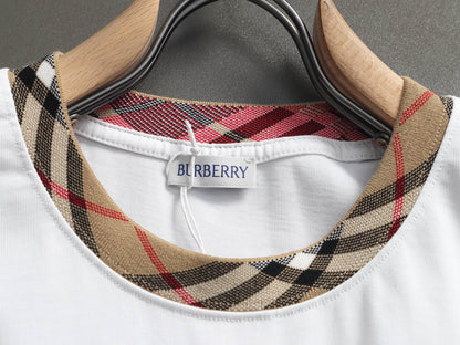 260415 New high-quality striped-neck simple T-shirt