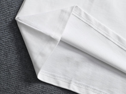 260415 New high-quality striped-neck simple T-shirt