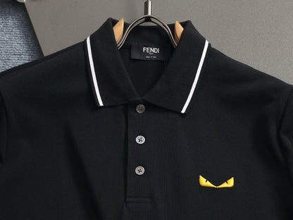 260415 New high-quality color-matched small icon polo shirt