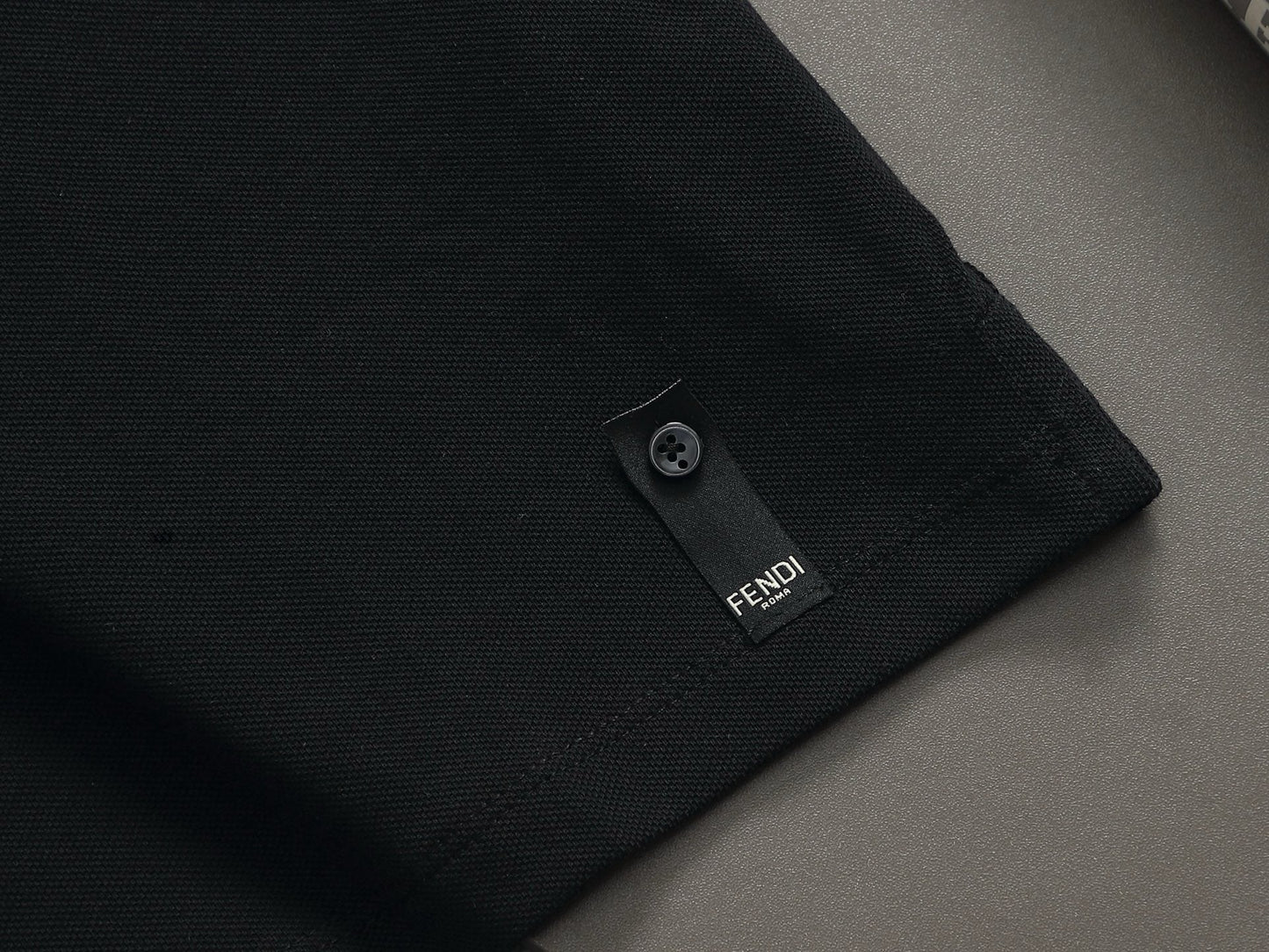 260415 New high-quality color-matched small icon polo shirt