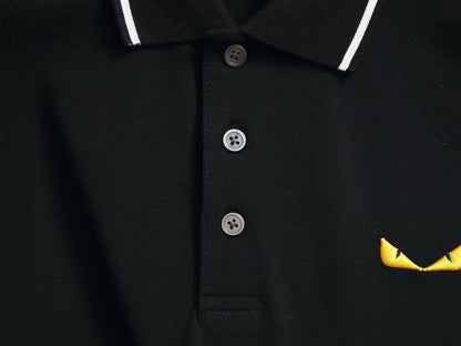 260415 New high-quality color-matched small icon polo shirt