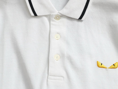 260415 New high-quality color-matched small icon polo shirt