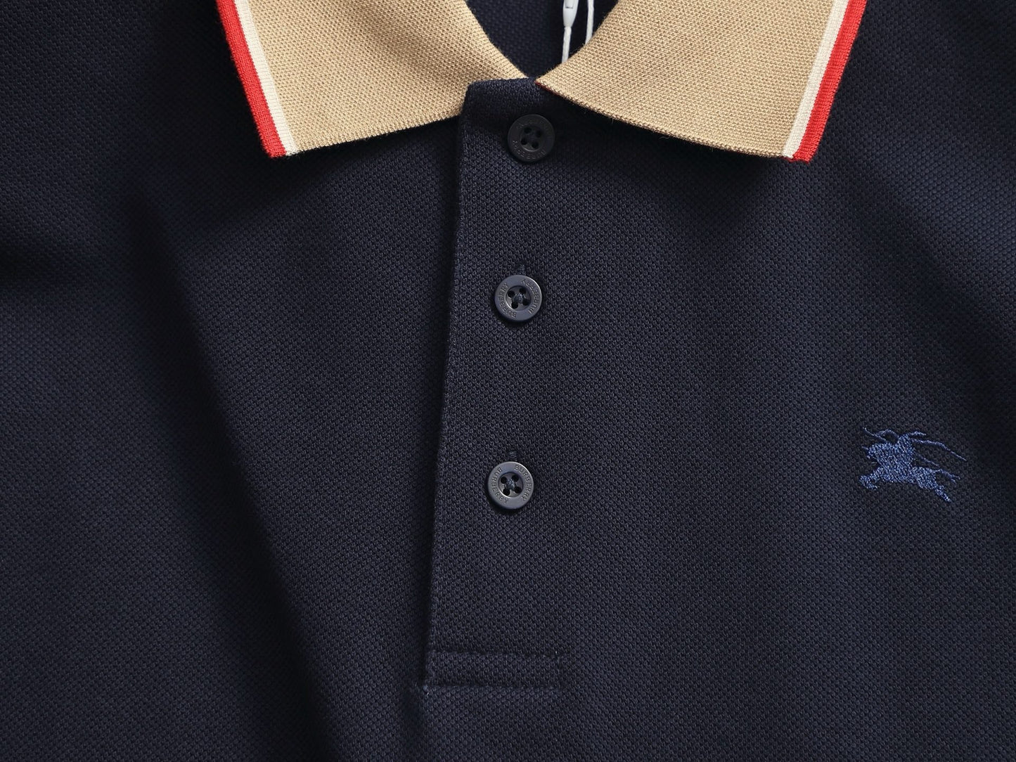 260415 New high-quality checked patchwork knit collar polo shirt